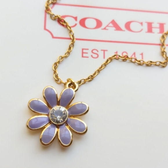 Coach Paved Daisy Flower Charm Gold Plated … - Picture 2 of 7